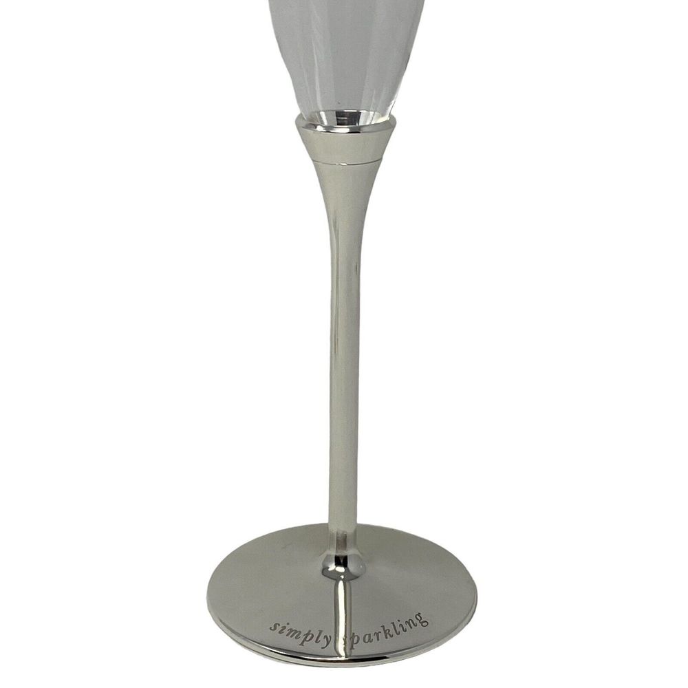 1‎ - Kate Spade Simply Sparkling Silver Crystal Champagne Flute (REPLACEMENT) - Picture 3 of 9